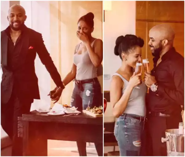 Never Seen Before Photos Of Banky W And Adesua Etomi’s Engagement